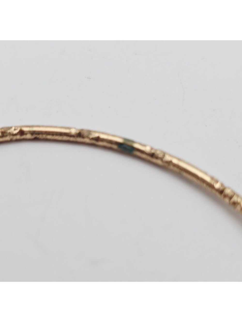 Textured Gold-Tone Metal Hoop Earrings With Lever Back Closure - 3 Inch Diameter - Picture 5 of 6